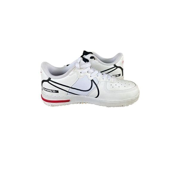 Nike Air Force 1 React D/MS/X White/Black/University Red Size 7Y CD4366-100 - Picture 2 of 10